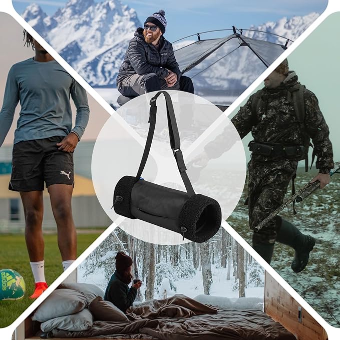 Xxerciz Football Hand Warmer Pouch, Hand Warming Pouch Durable Nylon Belt Hand Muff Warmer with Adjustable Strap and Zipper Pocket, Perfect for Camping Football Hiking Hunting