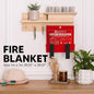 Fire Extinguisher Blanket - Heavy Duty Portable Fiberglass Emergency Blanket - Puts Out Grill & Grease Flames - Safe & Reusable Survival Fire Safety for Home, Kitchen, Car, Camping 1x1m