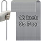 VVOKGO Rebar-Stakes-12-Inch Galvanized Ground Spikes,95 Pack J Hook Tent Stakes Heavy Duty Anti-Rust Fence Anchors with Chisel Point End, Securing Pins, Soccer Goals, Camping Tents, Garden Decoration