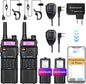 TIDRADIO GM-5R GMRS Radio, Two Way Radio GMRS Repeater Capable, with 3800mAh Battery,Wireless Programmer，Dual Band Scanning Receiver and NOAA Weather & Alarm (2 Pack)
