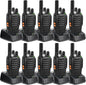 Retevis H-777 2 Way Radios, Walkie Talkies for Adults, Rechargeable Long Range Two Way Radio, Shock Resistant, Short Antenna for Business Education(10 Pack)