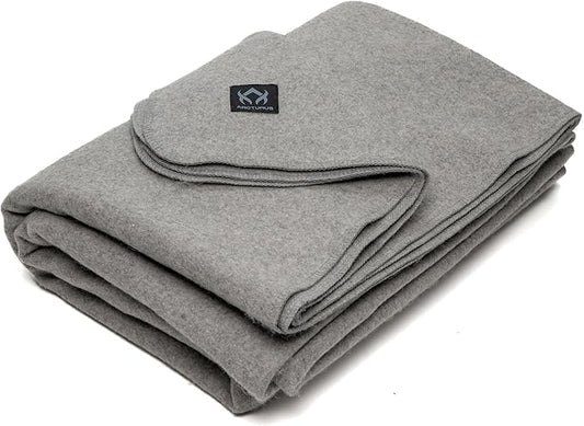 Arcturus Military Wool Blanket - Warm, Thick, Washable - Great for Outdoors, Camping, Stadium Blanket, Picnics, Travel - Car & Bushcraft Survival Kits, Large 64in x 88in 4.5 lb