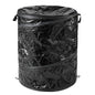 Wakeman Collapsible Trash Can - 44-Gallon Portable Garbage Can Outdoor Bin with Zippered Lid for RV, Camping, Parties, or Yard Waste (Black)
