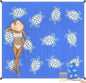 Beach Blanket Waterproof Sandproof, Blue Baby Sea Turtle Polyester Beach Mat Sand Free for 2-4 Adult, Extra Large Portable Compact Picnic Blankets for Outdoor, Travel,Camping,Hiking