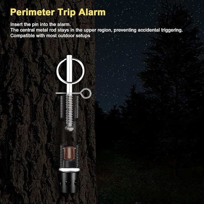 Perimeter Trip Alarm, Trip Wire Alarm Device for Camping and Property Security, 209 Primer Compatible, Early Warning System for Livestock Protection and Intruder Alert