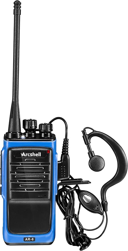 Rechargeable Long Range Two-Way Radios with Earpiece 2 Pack Walkie Talkies Li-ion Battery and Charger Included