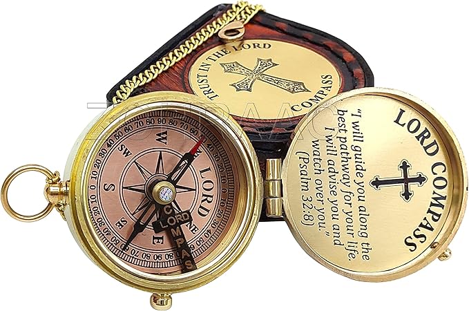 I Will Guide You Psalm 32:8 Quote Lord Compass Religious Gift, My Soul, My Treasure, My Today, My Tomorrow, Christian Gifts for Men, Catholic Gifts, My Forever, Confirmation Gift Ideas, Baptism Gifts