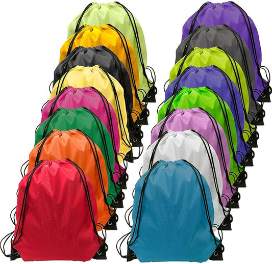 GoodtoU Drawstring Backpack Bulk Cinch Bag Nylon String Backpack String Bag 16 Colors