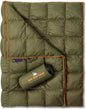 Down Camping Blanket - Puffy, Packable, Lightweight and Warm | Ideal for Outdoors, Travel, Stadium, Festivals, Beach, Hammock | 650 Fill Power Water-Resistant Backpacking Quilt