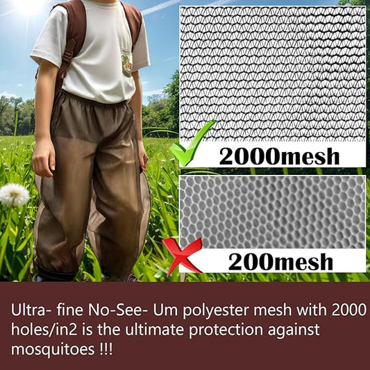 Aventik No-See-Um Mesh Youth Mosquito Jacket, Youth Mosquito Pants M&L Super Light, Keep Safe Cool, UV Protection
