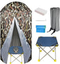 Upgrade XL Portable Toilet Camping Toilet,Foldable Travel Toilet Sturdy Stainless Steel Frame Portable Toilet for Camping,Hiking,Boating,Outdoor,Home