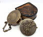 Antique Brass Compass with Detachable Chain & Carrying Case – Vintage Nautical Navigation Tool for Outdoor Hiking, Survival, and Travel – Gift for Collectors and Adventurers