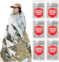 Emergency Blankets for Foil Blanket x6 Pack, Mylar Blankets, Space Blanket,Thermal Blankets Emergency Supplies Car Aluminum Blanket Camping Shelter for Survival Kits
