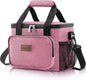 Lifewit Large Lunch Bag Insulated Lunch Box Soft Cooler Cooling Tote for Adult Men Women, Pink 12-Can (9L)