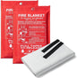 BOOMIBOO Emergency Fire Blanket for Home and Kitchen, 2 Pack, High Heat Resistant Fire Suppression Blanket, Fiberglass Flame Retardant Safety Blankets for Camping Warehouse (39.4" x 39.4")