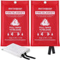 Fire Blankets Emergency for Kitchen Home - Emergency Fire Retardant Blanket for Home Fireproof Blanket for Camping, Grill, Car, Office, Warehouse, School, Picnic, Fireplace