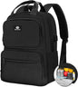 Lunch Backpack for Women Men, Insulated Cooler Lunch Box Backpack, 15.6-inch Laptop Backpacks with USB Port, Water Resistant Leak-proof Lunch Bag for College (Black)