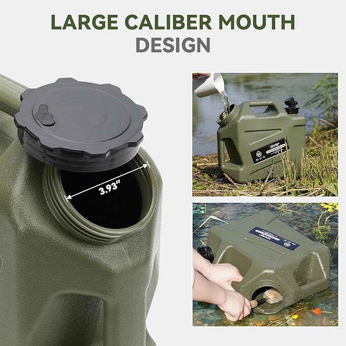 ZORMY 3.2 Gallon Camping Water Container with Spigot, Camping Water Jug, Portable Water Storage Container, BPA Free Large Emergency Water Storage for Camping, Vehicle, Car, Outdoor Hiking, Picnic