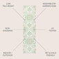 JONATHAN Y SMB105G-28 Estrella Bohemian Medallion Textured Weave Indoor Outdoor Runner Rug, Coastal,Traditional,Transitional Easy Clean,Bedroom,Kitchen,Backyard,Patio, Non-Shed, Green/Cream, 2 X 8