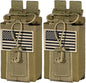 IronSeals 2 Pack Tactical Molle Adjustable Interphone Storage Bag Outdoor Sports Radio Pouch for Two Ways Walkie-talkie