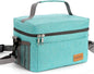 Lunch Bag for Men/Women, Insulated Reusable Lunch Box Leakproof Cooler Tote Bag Freezable with Adjustable Shoulder Strap for Office Work Picnic Beach(Cyan)