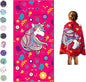 Microfiber Beach Towel for Kids - Thin and Large (30"x60") - Unicorn Hot Pink - Absorbent, quick dry, sand free, lightweight - toddler, girls, boys - For Sports, Pool, Picnic, Camping, Travel, Swim