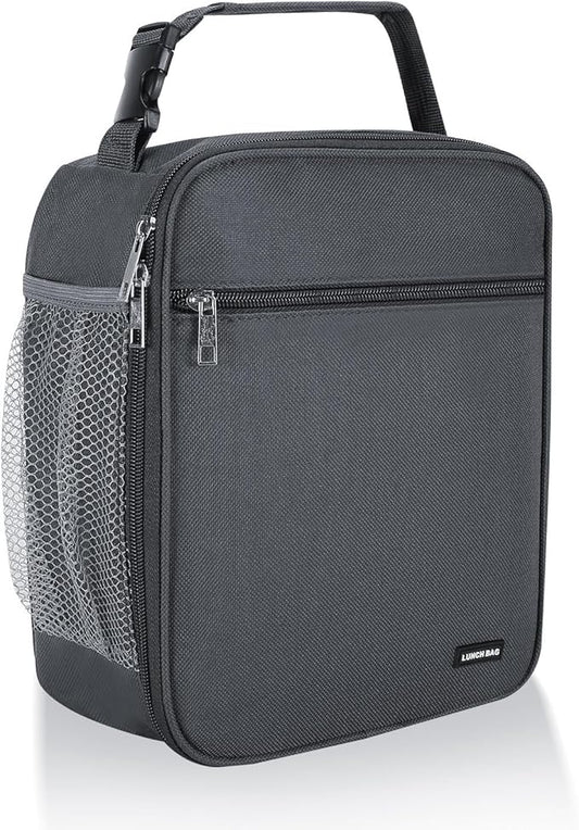 Lunch box Lunch bag for men women Insulated Lunchbox Lunch bags for Work Picnic Travel (Grey)