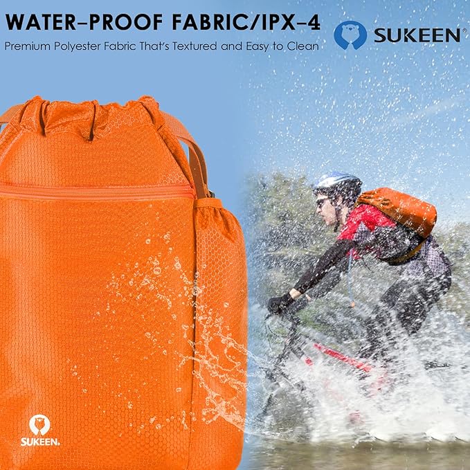 Sukeen Drawstring Backpack Swim Bag Lightweight String Backpack for Beach Pickleball Swimming Pool Gym Workout Gear Sport