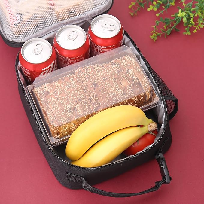 Lunch box Lunch bag for men women Insulated Lunchbox Lunch bags for Work Picnic Travel (Thicken hot red)