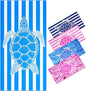 Genovega Microfiber Oversized Beach Towel Lightweight Thin Sandproof Compact Towels Women