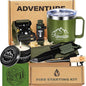 Gifts Set for Men,Dad Gift Box Dad Gifts from Son Daughter,Gift for Father's Day Birthday Tumbler Mug Gift Box Basket, Cool Camping Ourdoor Survival Kit for Son Dad in Law Husband