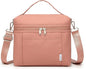 NOL Natural Organic Lifestyle Insulated Lunch Bags for Women Cooler Bag Lightweight Nylon Waterproof Lunch Box For Work (Dark Pink, Medium(normal))