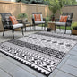 WILDROOTS 4'x6' Outdoor Plastic Rug for Patio Clearance, Waterproof Mat, Reversible Plastic Camping Rugs, RV, Porch, Deck, Camper, Balcony, Backyard
