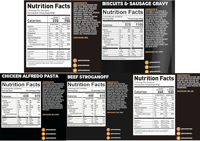 Peak Refuel Beef Stroganoff | Freeze Dried Backpacking and Camping Food | Amazing Taste | High Protein | Real Meat | Quick Prep Meals