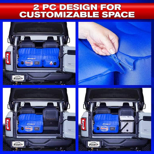 Pittman - Ford Bronco Air Mattress with Built in Pump - SUV Air Mattress Camping Bed - Custom Fit Ultimate Bronco Accessories - Inflatable Bed Designed for Bronco Camping