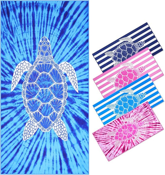 Genovega Microfiber Oversized Beach Towel Lightweight Thin Sandproof Compact Towels Women