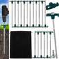 Tandefio 20 Pcs 8 Inch Screw in Tent Stakes Heavy Duty Drill in Ground Anchor Pegs Metal Stakes Screws Hex Pegs Drillable Camping Threaded Tent Spike with Hex Head Driver (Green)