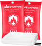 Safewayfire Emergency Fire Blanket - 2 Pack, 40'' x 40'' Fire Suppression Blanket for Kitchen, Fireproof Fiberglass Blanket for Home Safety, Swift Safe Fiberglass Fire Blankets