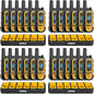 DEWALT DXFRS300 1 Watt Heavy Duty Walkie Talkies - Waterproof, Shock Resistant, Long Range & Rechargeable Two-Way Radio with VOX (24 Pack w/ 4X Gang Chargers) (4DXFRS300-BCH6)