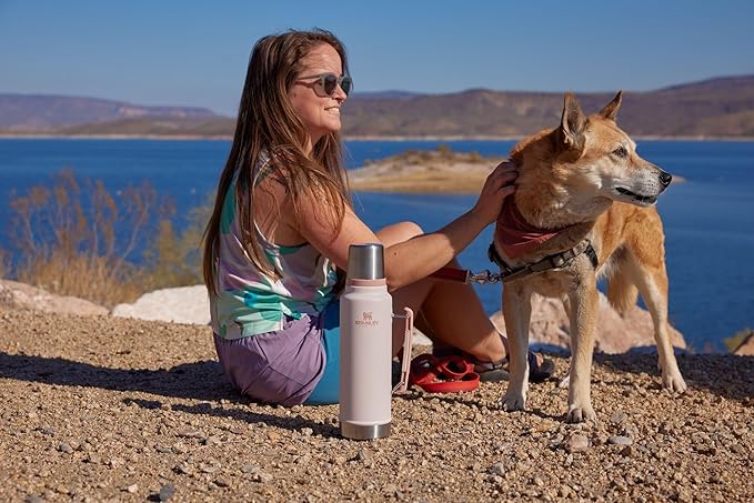 Stanley Classic Legendary Vacuum Bottle 1.5 qt | Wide Mouth with Leakproof Cup Lid | Keep Drinks Hot or Cold | Packable for Travel | Insulated Stainless Steel Thermos | BPA-Free | Blaze Orange