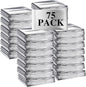 Macarrie 75 Pack Emergency Foil Thermal Blankets Silver Foil Survival Blanket Space Blanket Survival Kit for Outdoors, Camping, Hiking, Homeless, Survival or First Aid, Silver