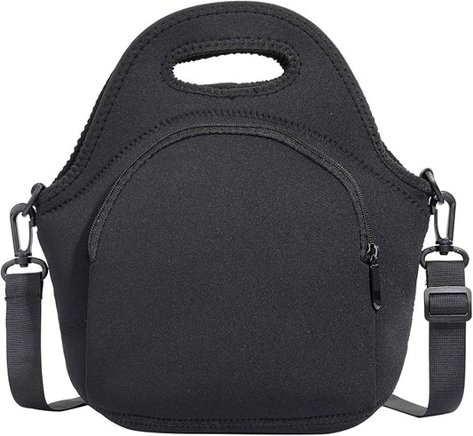 Neoprene Lunch Bag, Thermal Insulated Lunch Tote Bag with Detachable Shoulder Straps, Lightweight & Reusable Lunch Bag for Women Men