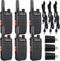 Retevis RB35 Walkie Talkie 6 Pack, Small and Lightweight Two Way Radios Rechargeable, Flashlight, Hands Free, Handheld Portable 2 Way Radio for Staff Grocery Stores Travel Gift Skiing Event