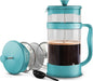 Utopia Kitchen French Press Espresso and Tea Maker with Triple Filters, Stainless Steel Plunger and Heat Resistant Borosilicate Glass (Aqua, 34-oz (Pack of 1))