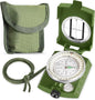 Compass Hiking Survival Military Grade for Hiking, Camping, Map Navigation, Showjockey Waterproof Lensatic Tactical Survival Compass with Pouch & Lanyard, Lightweight