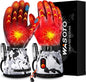 Heated Gloves for Men Women with 7.4V 22.2WH Rechargeable Battery Waterproof Heated Ski Gloves for Motorcycle Working Hunting Hiking Camping Walking Arthritis Raynaud Skiing