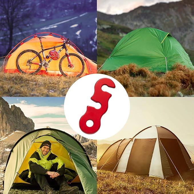 SATINIOR Guyline Tensioner Aluminum Alloy Guy Line Cord Adjusters Tent Rope Tensioners Paracord Tensioner for Outdoor Tent Camping Hiking Accessories