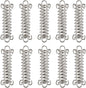 TOBWOLF 10PCS Tent Spring Buckle, Windproof Stainless Steel Rope Tensioner Awning Fixed Hook Buckle, Portable Camping Tent Fixed Buckle, Spring Buckle Set for Outdoor Camping, Dog Training, Swing