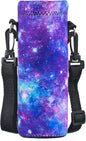 Water Bottle Sling Case Bag Carrier Holder - 500ML 750ML 1000ML Neoprene Water Bottle Sleeve Cooler Cover Pouch with Adjustable Shoulder Strap for Men Women Travel Camping Walking Hiking Running