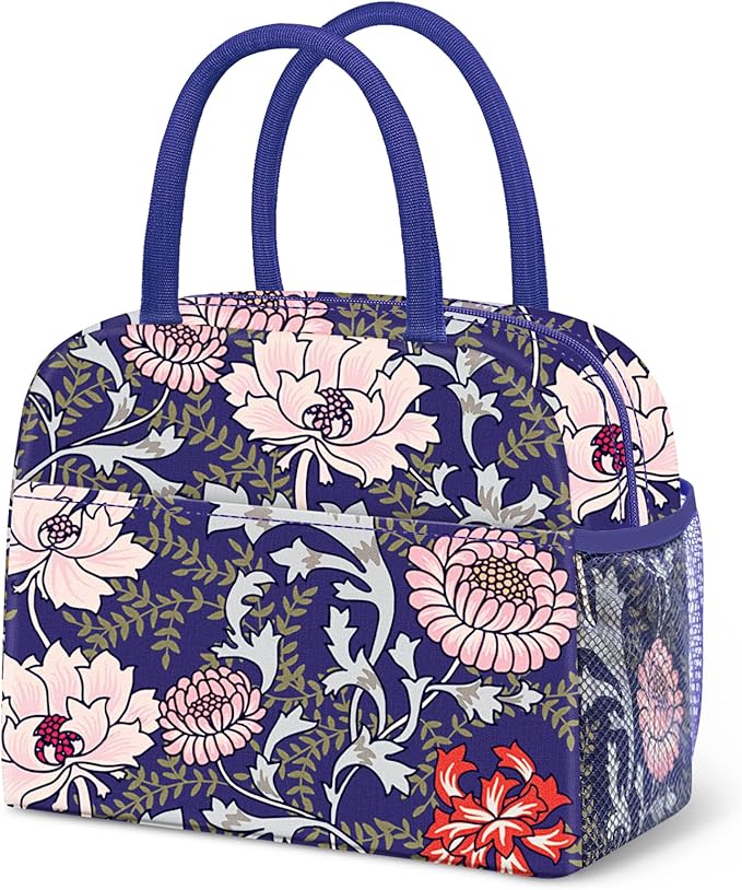 Lunch Bag Lunch Box for Women Men Reusable Insulated Lunch Tote Bag,Leakproof Thermal Cooler Sack Food Handbags Case High Capacity for Travel Work Picnic Beach,Orchid